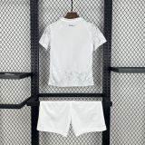 Manchester City 25/26 white away kids jersey kit