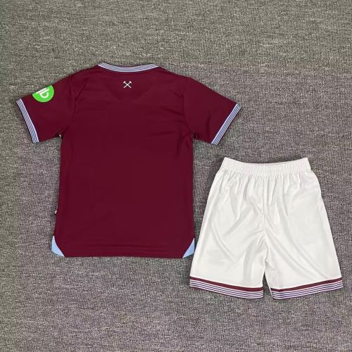 West Ham United 25/26 home kids jersey kit