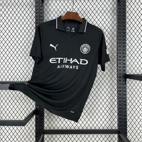 Manchester City 25/26 black away jersey kit shirt