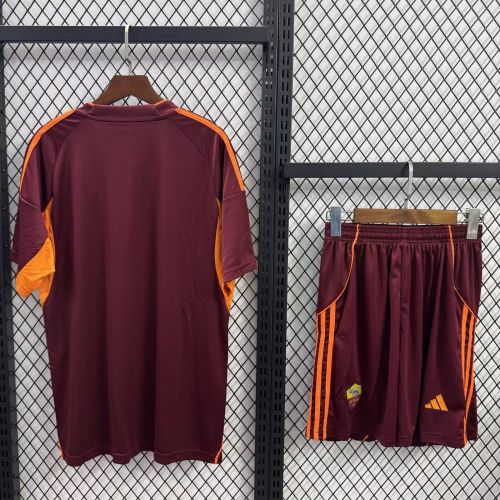 Roma 25/26 home kids jersey kit