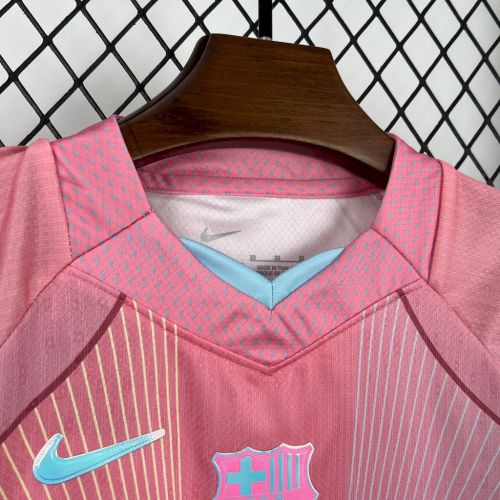 Barcelona 25/26 Pink Special Edition kids jersey kit