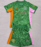 Manchester City 25/26 green Goalkeeper kids jersey kit