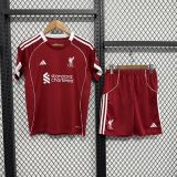 Liverpool 25/26 home kids jersey kit