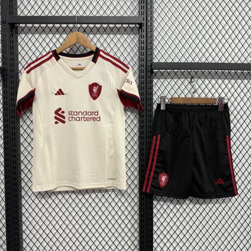 Liverpool 25/26 away kids jersey kit