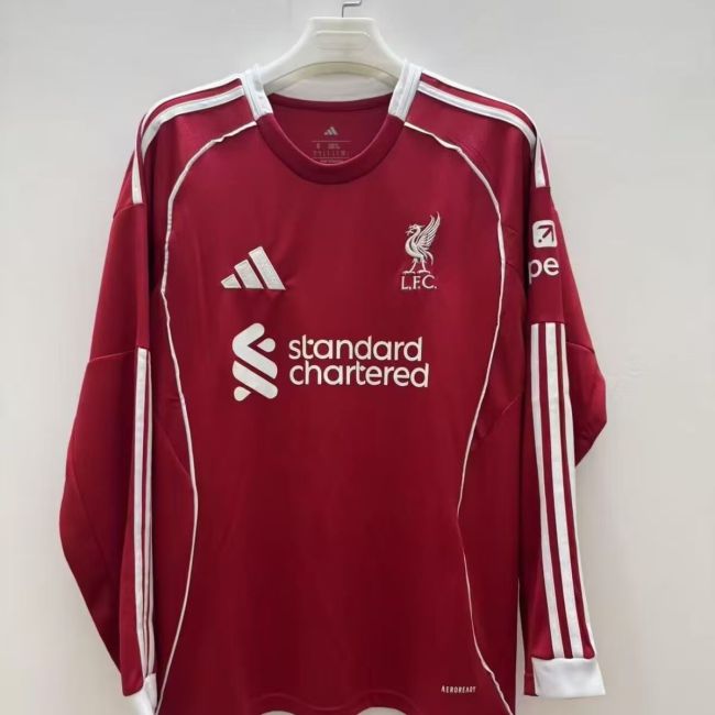 Liverpool 25/26 home Long Sleeve jersey kit