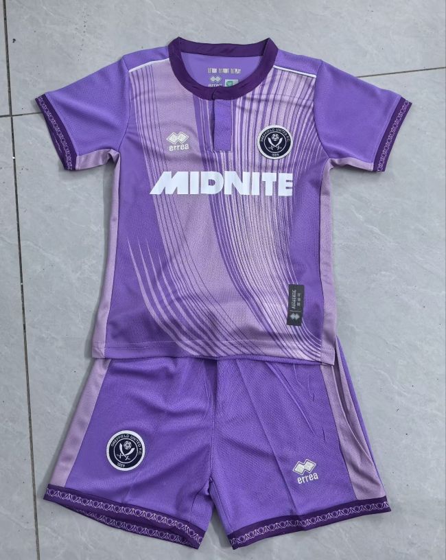 Sheffield United 25/26 third kids jersey kit