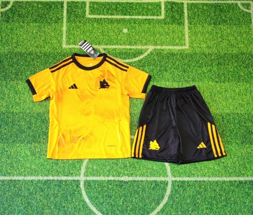 Roma 25/26 away kids jersey kit