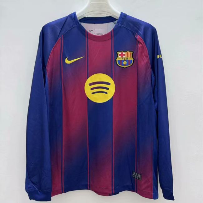 Barcelona 25/26 home Long Sleeve jersey kit