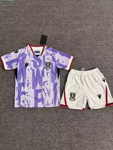 Sheffield Wednesday 25/26 away kids jersey kit