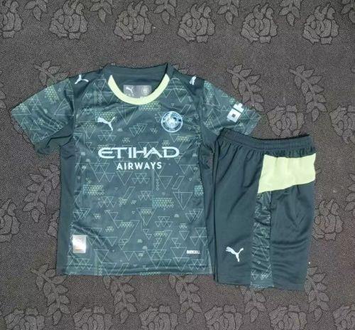 Manchester City 25/26 fourth kids jersey kit