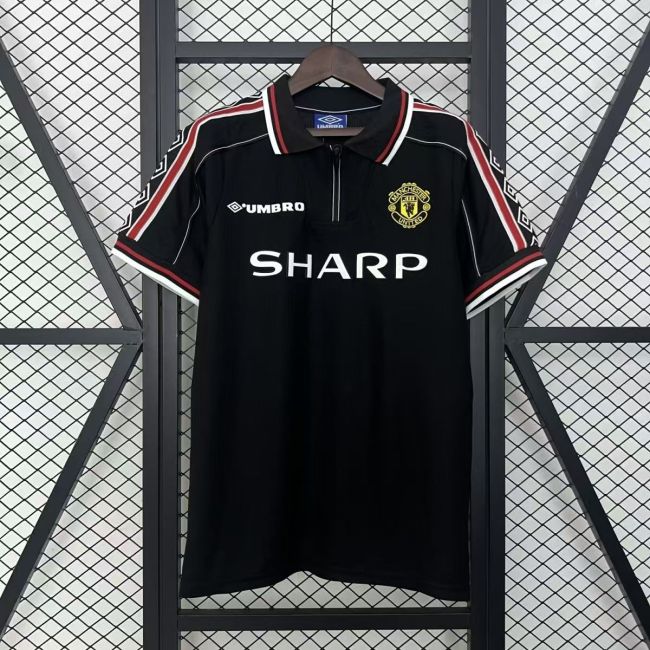 Manchester United 98/99 Black Retro jersey kit shirt