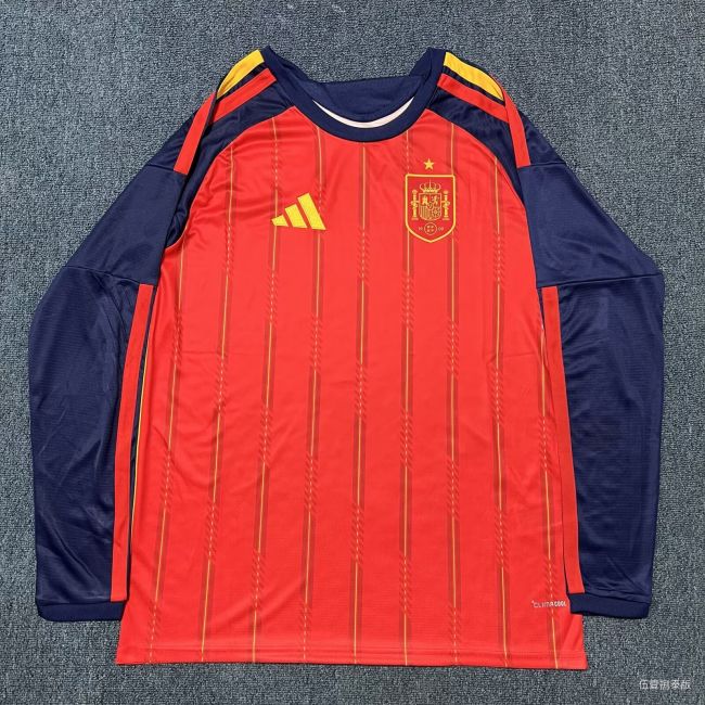 Spain 2026 home Long Sleeve jersey kit shirt