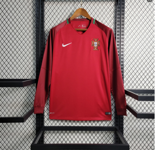 Portugal 2016 home retro long sleeve jersey kit