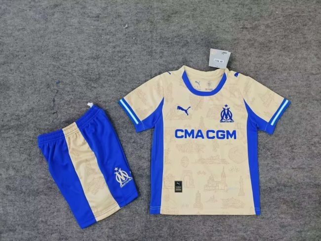 Marseille 25/26 Fourth kids jersey kit