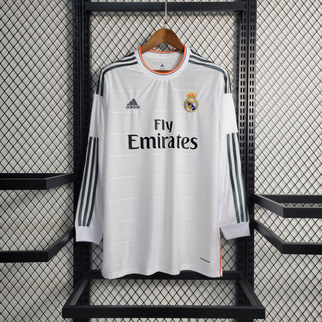 Real Madrid 13/14 home Retro Long Sleeve jersey kit