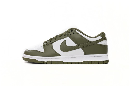 Get Nike Dunk Low White Scattered olive Green
