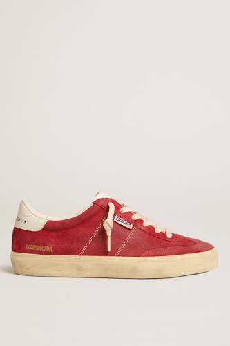 Golden Goose Soul Star Sneaker w. Suede Upper, Bio Based Tongue and Leather Heel - Dark Red/Milk