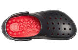 Crocs Reviva Beach Sandals Black Red 205852-0BU