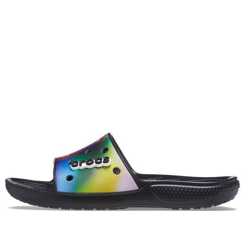 Crocs Colorful Casual Unisex Multi-Color Black Slippers 207557-0C4
