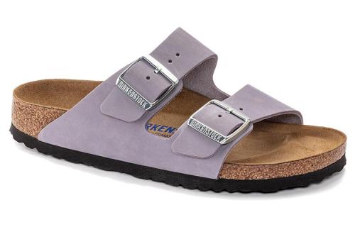 (WMNS) Birkenstock Arizona Soft Footbed Nubuk Leather Narrow Fit 'Purple Fog' 1024241