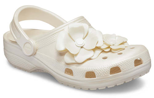 (WMNS) Crocs Classic Clog 3d Flower White Sandals 205587-159
