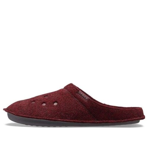 Crocs Classic Casual Thicken Stay Warm Unisex Wine Red Slippers 203600-60U