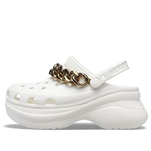 (WMNS) Crocs Retro Chain White Gold Sandals 'White Gold' 206662-19B