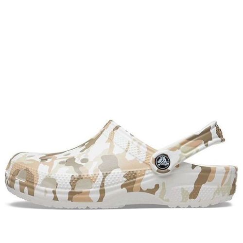 Crocs Classic Clog Camouflage Printing Beach Sandals White Camouflage Unisex 206454-94S