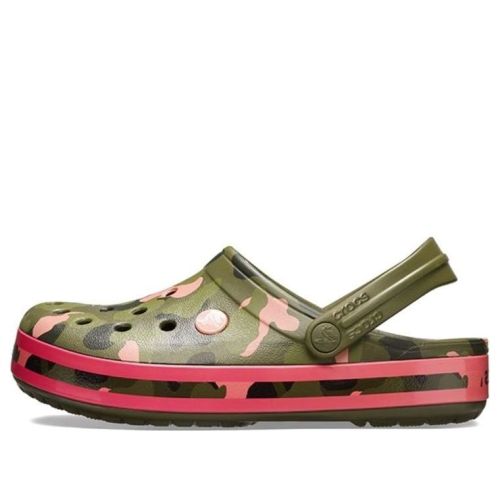 Crocs Classic Clog Beach Sandals Green Pink 205579-3S9
