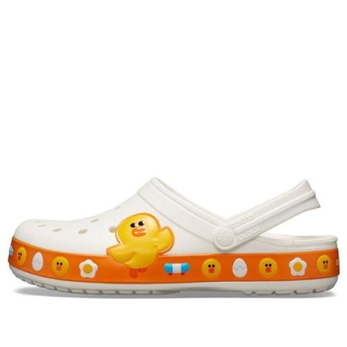 Crocs Classic Clog Line Friends Beach White Yellow Unisex Sandals 'White Yellow' 205791-100