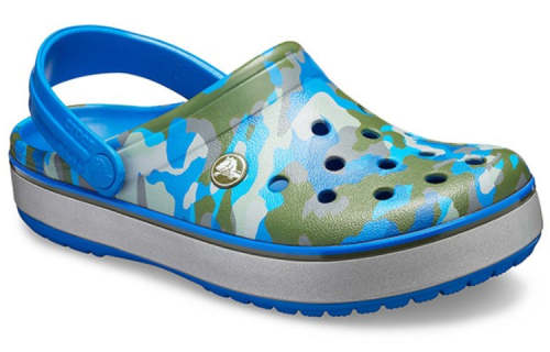 Crocs Crocband Printed Sandals Blue Camouflage Unisex 205834-4JU