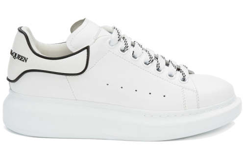(WMNS) Alexander McQueen Oversized Sneaker 'White Black' 621056WHXMT9074