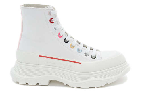 (WMNS) Alexander McQueen Tread Slick Boot 'White Multicolor' 611706W4MVG9650
