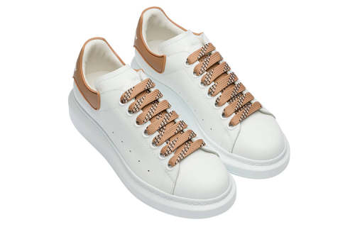 (WMNS) Alexander McQueen Oversized Sneaker 'White Copper' 621056WHXMT9252