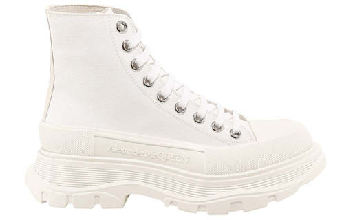 (WMNS) Alexander McQueen Tread Slick Boot 'Canvas White White' 611706W4MV29000