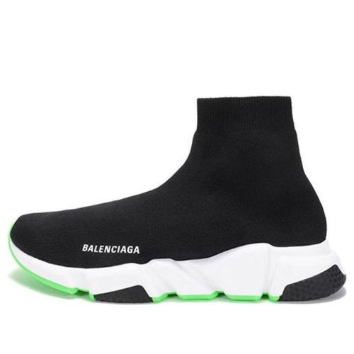 Balenciaga Speed Sock-like Design Sneakers Black/Green 645056W2DB91073