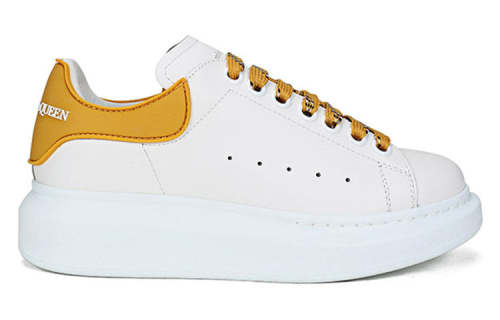 (WMNS) Alexander McQueen Oversized Sneaker 'White Mustard' 621056WHXMT9718