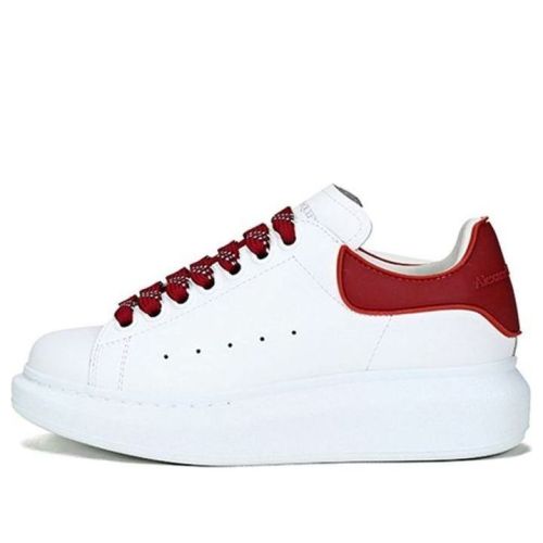 (WMNS) Alexander McQueen Oversized Sneaker 'White Burgundy' 621056WHXMT9727