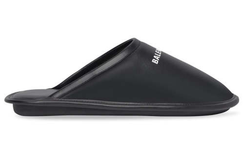 Balenciaga Calf Leather Home Slippers 'Black'  736288WB7211090