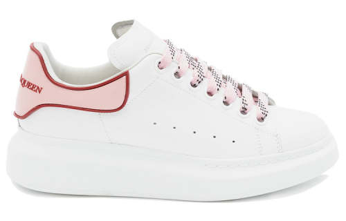 (WMNS) Alexander McQueen Oversized Sneaker 'White Pink Carnelian Red' 621056WHXMT9633