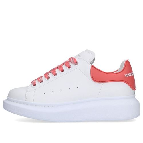 (WMNS) Alexander McQueen Oversized Sneaker 'White Coral' 621056WHXMT9097