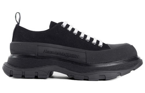 Alexander McQueen Tread Slick Lace Up Sneakers 'Triple Black' 604257W4L321000