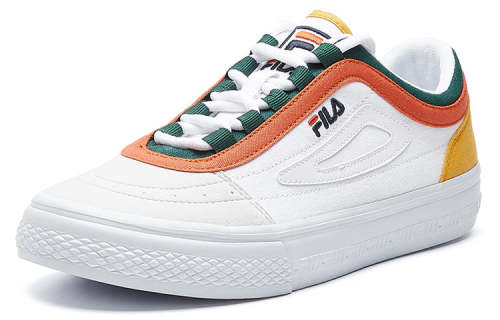 FILA CLASSIC BOARDER skateboard canvas shoes White/Yellow/Orange F12M034423FWN
