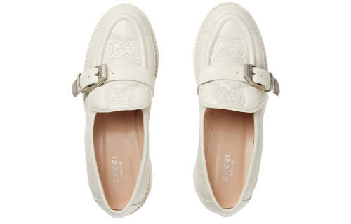 (WMNS) Gucci GG Matelasse Leather Loafers 'White' 718388-AAA4F-9124