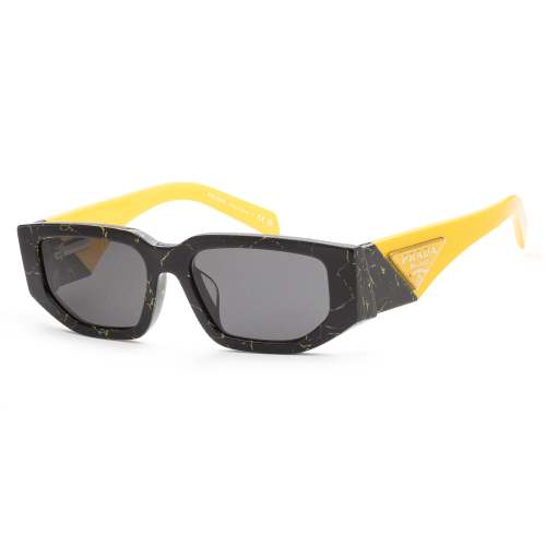 Prada Men's PR-09ZSF-19D5S0 Fashion 55mm Black Yellow Marble Sunglasses