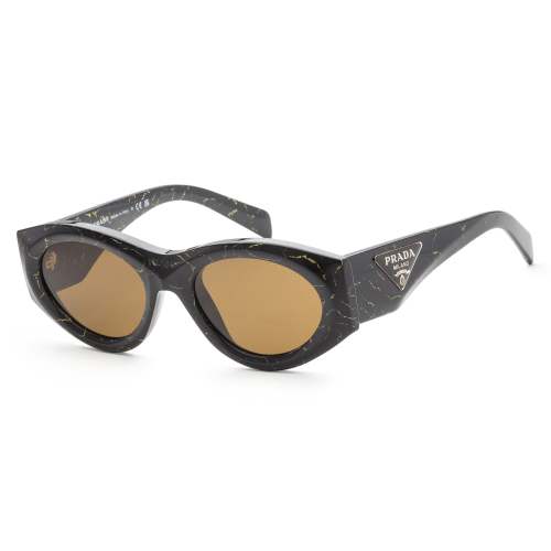 Prada Women's PR-20ZS-19D01T Fashion 53mm Black Yellow Marble Sunglasses