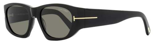 Tom Ford Rectangular Sunglasses TF987 Cyrille-02 01A Black 53mm FT0987