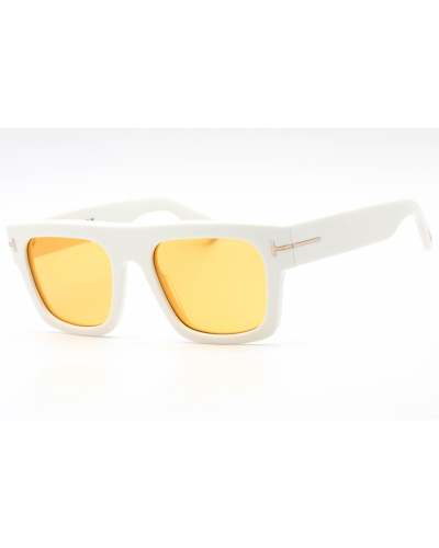 Tom Ford Ivory and Light Brown Sunglasses
