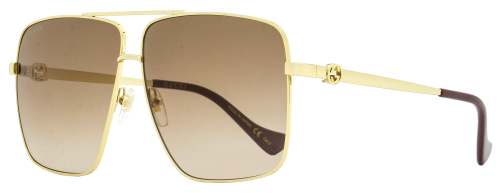 Gucci Square Chain Sunglasses GG1087S 002 Gold/Purple 63mm 1087