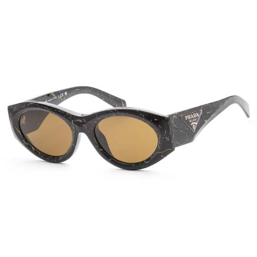 Prada Women's PR-20ZSF-19D01T Fashion 54mm Black Yellow Marble Sunglasses